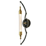 Otto Wall Sconce - Black / Brass Accents / Clear and Frosted