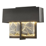 Shard Small Outdoor Wall Sconce - Coastal Black / Clear with Shards