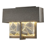 Shard Small Outdoor Wall Sconce - Coastal Natural Iron / Clear with Shards