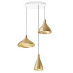 Swell Chandelier - Brass