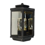 Mandeville Outdoor Wall Light - Galaxy Black / Clear