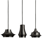 Tibeta Linear Multi Light Pendant - Black Chrome