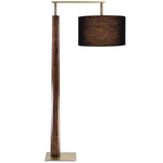 Altus Floor Lamp - Brushed Brass / Walnut / Black