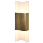 Ansa Wall Sconce - Distressed Brass / Frosted