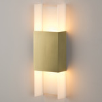 Ansa Wall Sconce - Brushed Brass / Frosted
