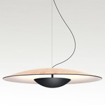 Ginger Pendant - Matte Black / Oak / White Interior