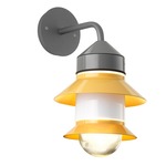 Santorini Outdoor Wall Light - Gray / Mustard