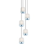 Gong Square 5S Multi Light Pendant - Anodized Aluminum / White