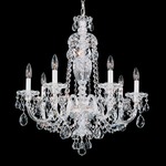 Sterling Chandelier - Polished Silver / Heritage Crystal