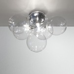 Cluster Wall/ Ceiling Light - Stainless Steel / Clear