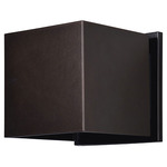 Square Marine Grade Wall Light - Bronze