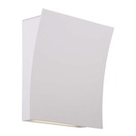 Slide Wall Sconce - White / White Glass