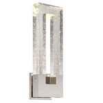 Chill Wall Light - Polished Nickel / Clear Seedy