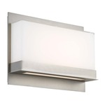 Lumnos Wall Light - Satin Nickel / White Glass