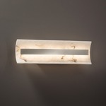 Contour 21 inch Bathroom Vanity Light - Brushed Nickel / Faux Alabaster