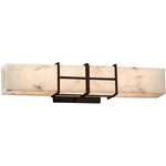 Structure Linear Bathroom Vanity Light - Dark Bronze / Faux Alabaster