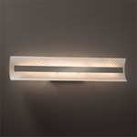 Contour 29 inch Bathroom Vanity Light - Brushed Nickel / Weave