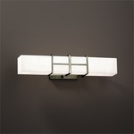 Structure Linear Bathroom Vanity Light - Brushed Nickel / Opal
