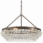 Calypso Round Chandelier - Vibrant Bronze / Clear