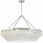 Calypso Round Chandelier - Polished Chrome / Clear