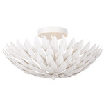 Broche Bowl Semi-Flush Ceiling Light - Matte White