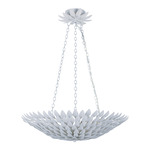 Broche 6 Light Chandelier - Matte White