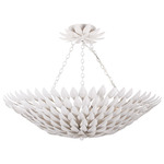 Broche Semi Flush Petals Ceiling Light - Matte White