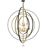 Luna Orb Chandelier - English Bronze / Antique Gold