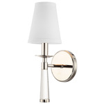 Baxter Wall Light - Polished Nickel / White Silk