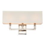 Dixon Large Wall Light - Polished Nickel / White