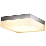 Dice Square Wall / Ceiling Light - Brushed Nickel / Opal
