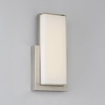 Corbusier Wall Light - Satin Nickel / White
