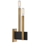 Abrams Wall Sconce - Aged Brass / Black