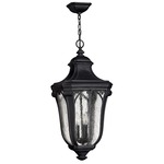 Trafalgar Outdoor Pendant - Museum Black / Clear Seedy