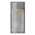 Shelter Flush Outdoor Wall Sconce - Hematite / Clear Seedy