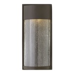 Shelter Flush Outdoor Wall Sconce - Buckeye Bronze / Clear Seedy