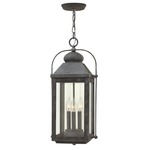 Anchorage 120V Outdoor Pendant - Aged Zinc / Clear
