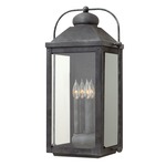 Anchorage 120V Outdoor Wall Sconce - Aged Zinc / Clear