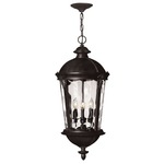 Windsor Outdoor Pendant - Black / Clear Water Glass