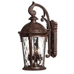 Windsor Outdoor Lantern Wall Light - River Rock / Clear Water Glass