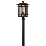 Tucker 120V Outdoor Pier / Post Mount - Oil Rubbed Bronze / Clear Seedy