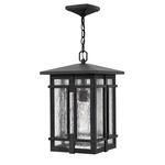 Tucker Outdoor Pendant - Museum Black / Clear Seedy