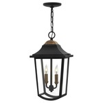 Burton Outdoor Pendant - Black / Clear Beveled