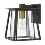 Walker Outdoor 1 Light Wall Light - Buckeye Bronze / Clear