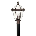 San Clemente 120V Outdoor Pier / Post Mount - Copper Bronze / Clear Beveled