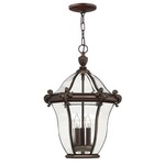 San Clemente Outdoor Pendant - Copper Bronze / Clear Beveled