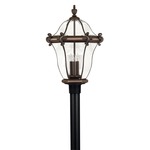 San Clemente 120V Outdoor Pier / Post Mount - Copper Bronze / Clear Beveled