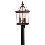 Augusta 120V Outdoor Pier / Post Mount - Copper Bronze / Clear Beveled