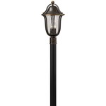 Bolla 120V Outdoor Pier / Post Mount - Olde Bronze / Clear Seedy