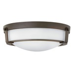 Hathaway Ceiling Light Fixture - Olde Bronze / Etched Opal